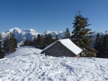 Ausblick vom winterlichen Toten Mann nahe dem Hirscheck 