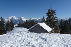 Ausblick vom winterlichen Toten Mann nahe dem Hirscheck 