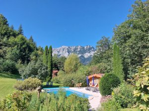 Blick auf unseren Pool 